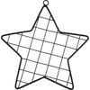 Metal ring star "Grid" Black