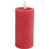LED-Echtwachskerze "10 x 5 cm", mit Timer 6/18 Std. Rot