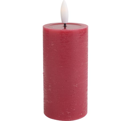 LED-Echtwachskerze "10 x 5 cm", mit Timer 6/18 Std.