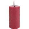 LED-Echtwachskerze "10 x 5 cm", mit Timer 6/18 Std. Bordeaux