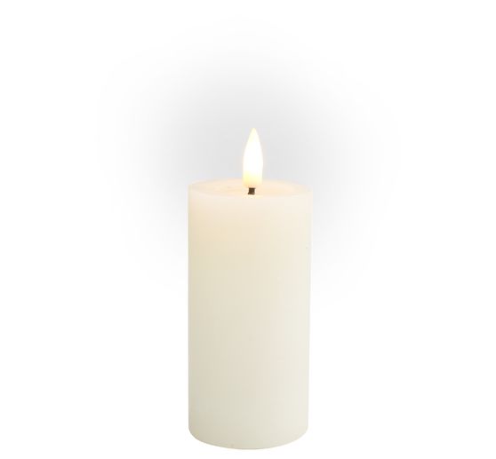 LED-Echtwachskerze "10 x 5 cm", mit Timer 6/18 Std.