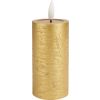 LED-Echtwachskerze "10 x 5 cm", mit Timer 6/18 Std. Gold