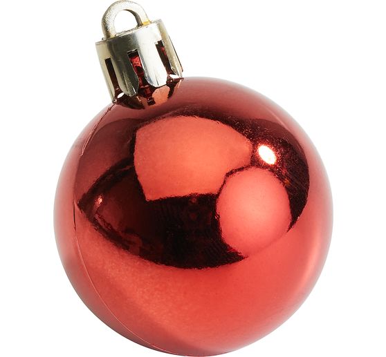 Weihnachtskugeln aus Kunststoff, 10 Stück, Ø 4,4 cm
