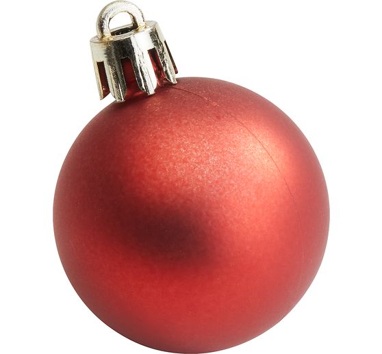 Weihnachtskugeln aus Kunststoff, 10 Stück, Ø 4,4 cm