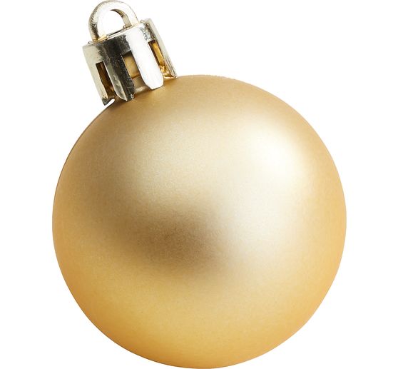 Weihnachtskugeln aus Kunststoff, 10 Stück, Ø 4,4 cm