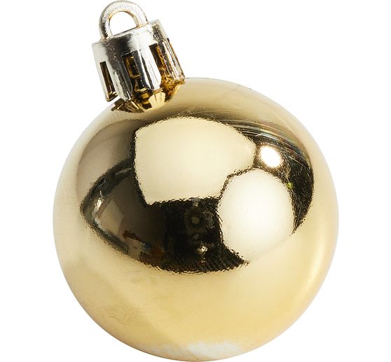 Weihnachtskugeln aus Kunststoff, 10 Stück, Ø 4,4 cm
