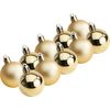Weihnachtskugeln aus Kunststoff, 10 Stück, Ø 4,4 cm Gold