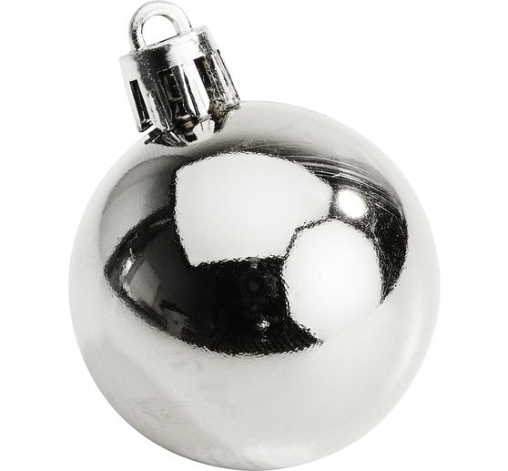Weihnachtskugeln aus Kunststoff, 10 Stück, Ø 4,4 cm