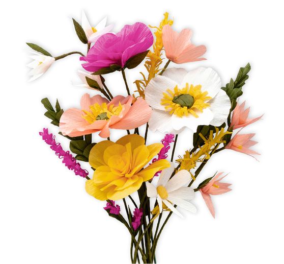 Krepppapier-Blumen-Set