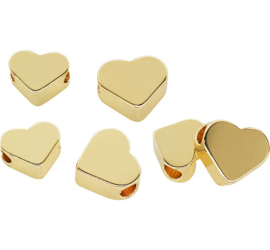 Metal beads hearts