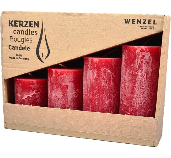 Adventskerzen "Rustic", abgestuft, 4er-Set