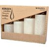 Adventskerzen "Rustic", abgestuft, 4er-Set Wollweiß