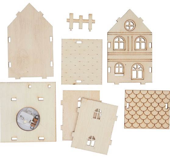 VBS Holzbausatz "Haus mit Zaun"