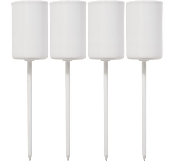 Metal stick candle holder with skewer