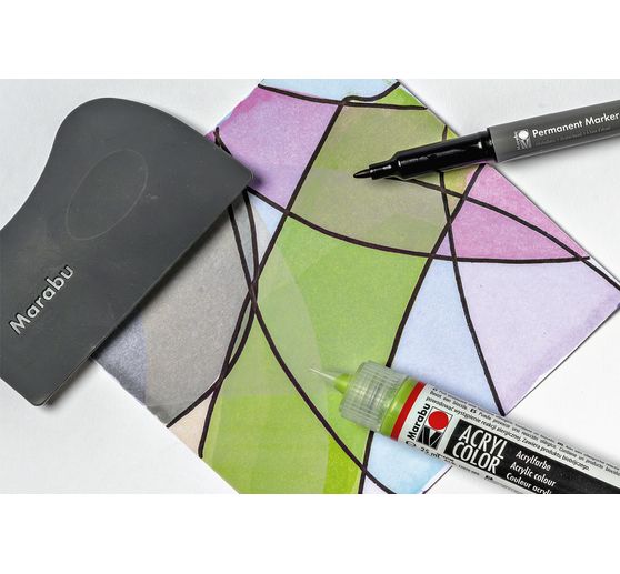 Marabu Acryl Color Squeegee Art Set