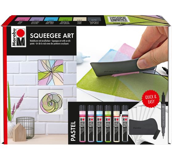 Marabu Acryl Color Squeegee Art Set