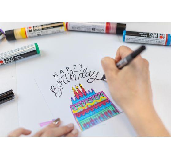 Marabu Acryl Color Squeegee Art Set