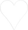 Metal heart, white