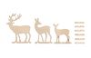Holzdeko "Rehe und Hirsch"