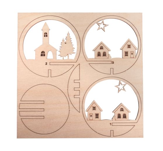 Wooden stick motif "Houses