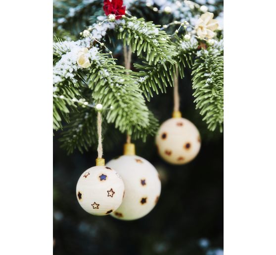 Holz-Weihnachtskugel