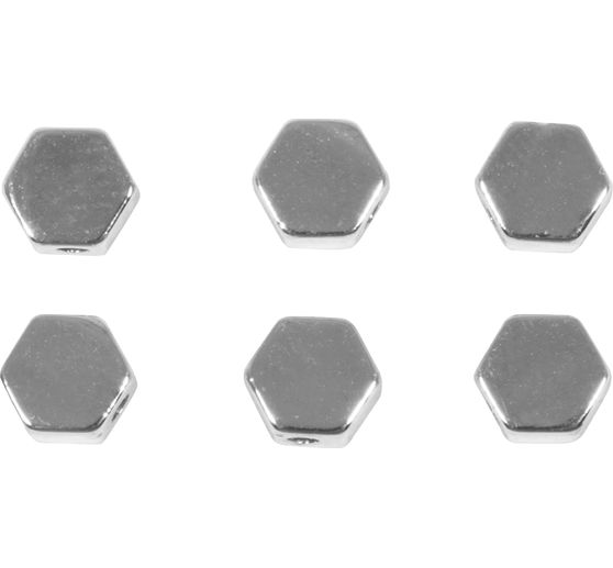 Metall Perlen "Hexagon"