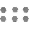 Metall Perlen "Hexagon" Silber