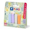 FIMO soft material pack "Pastell and Botanical", 4 colours