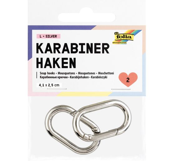 Karabinerhaken, 2 St&uuml;ck