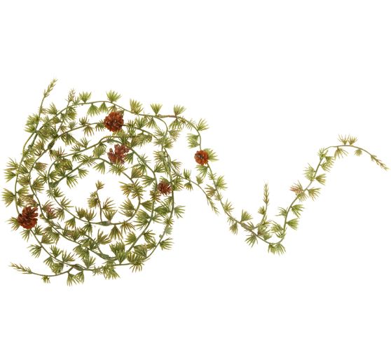 Pine garland with cones