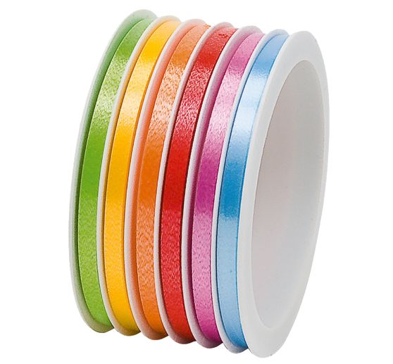 Kräuselband "Glatt", 6er-Set