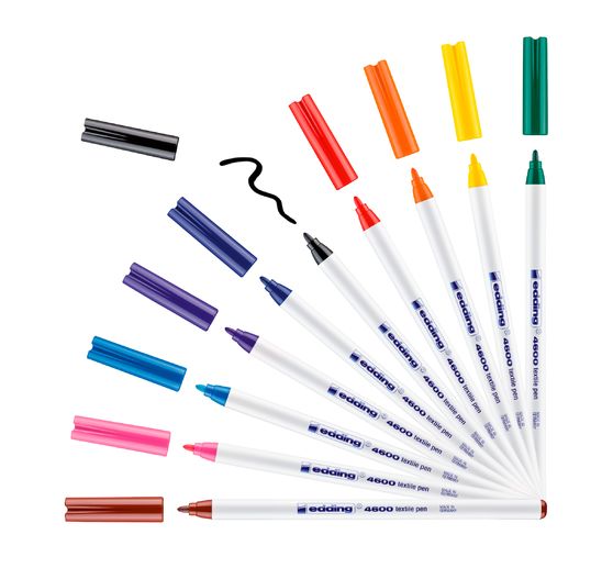 edding 4600 "Textile pen", 10 pieces