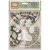 Clear Stamps "Gardens of Time" Half clocks and writings