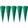 School cone blank "Glitter", 5 pieces Green