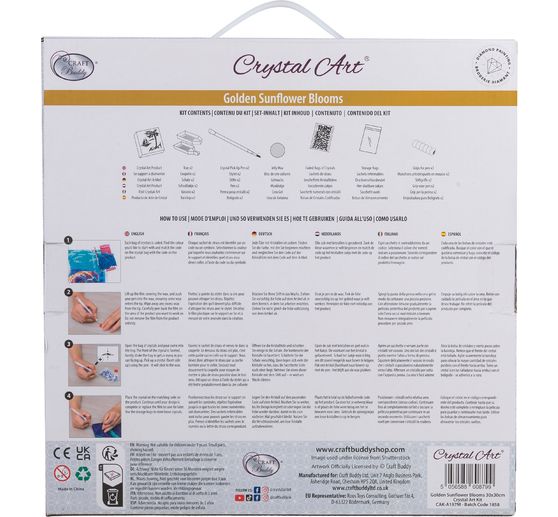 Diamond Painting "Crystal Art Kit", 30 x 30 cm