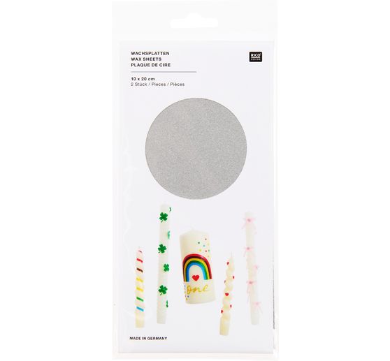 Wax sheets, 20 &times; 10 cm, 2 pcs