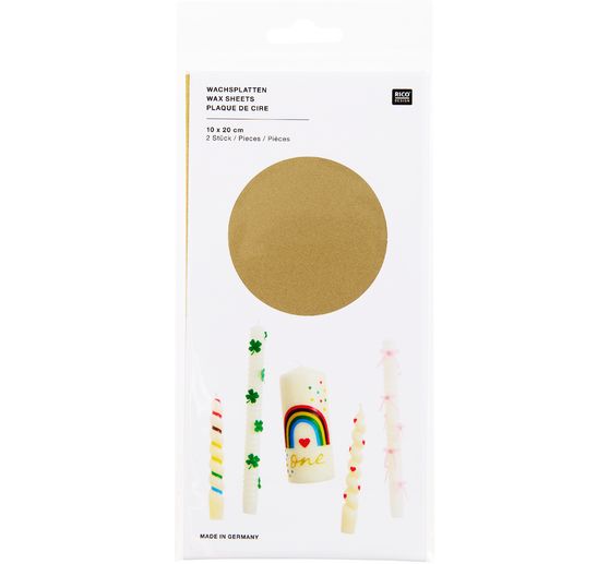 Wax sheets, 20 &times; 10 cm, 2 pcs