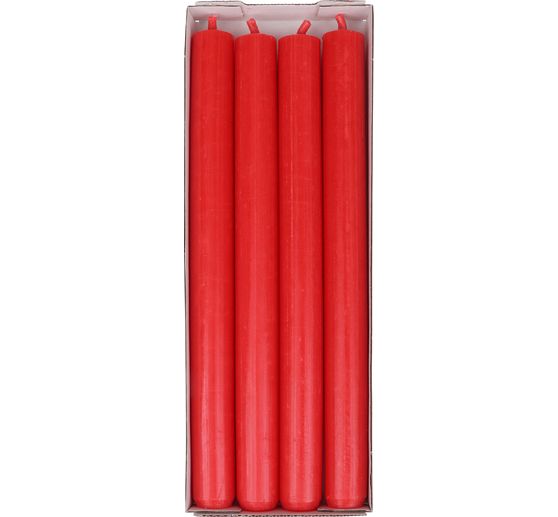 Stabkerzen, durchgef&auml;rbt, 4er-Pack