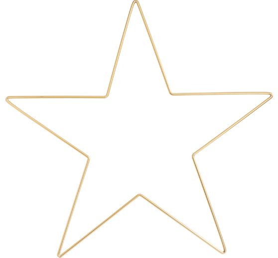 Metal ring "Star", Gold color