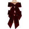 Decorative bows "Velvet", 2 pieces Dark red