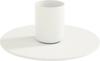 Metal candle holder for taper candles, White