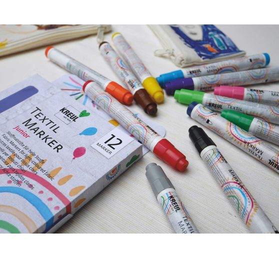 KREUL Textile Marker medium "Junior", set of 12