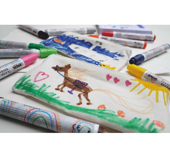 KREUL Textile Marker medium "Junior", set of 12