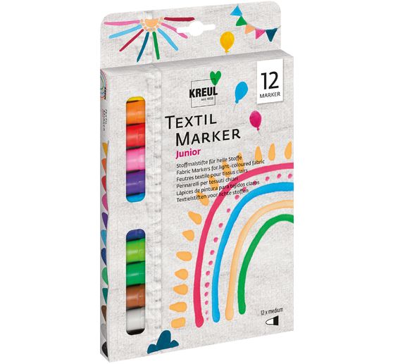KREUL Textil Marker medium "Junior", 12er-Set