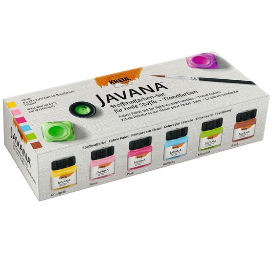 Javana Stoffmalfarben-Set für helle Stoffe "Trendfarben"