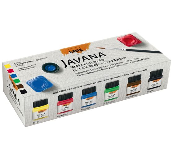 Javana Stoffmalfarben-Set für helle Stoffe "Grundfarben"