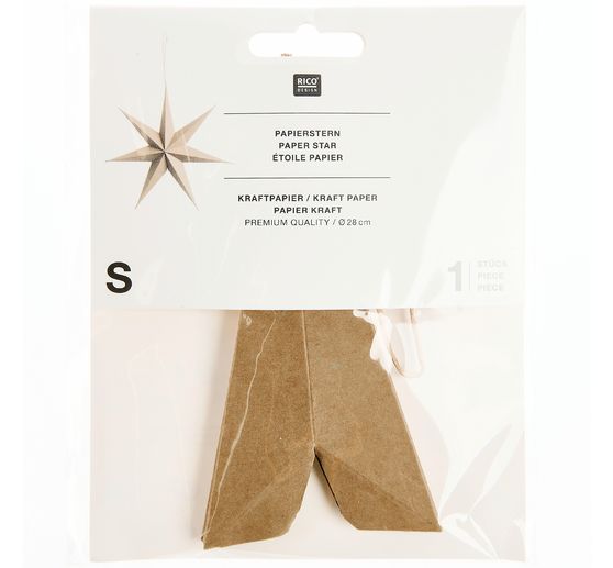 3D Papierstern, Kraftpapier