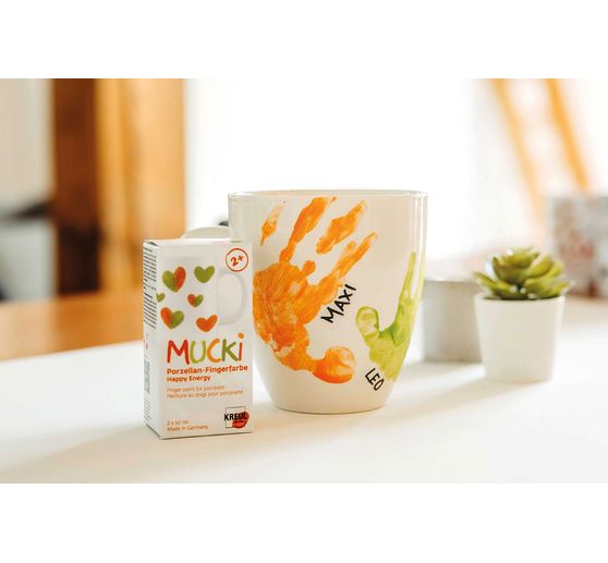 MUCKI Porzellan-Fingerfarben-Set, 2 x 50 ml