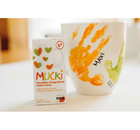 MUCKI Porzellan-Fingerfarben-Set, 2 x 50 ml