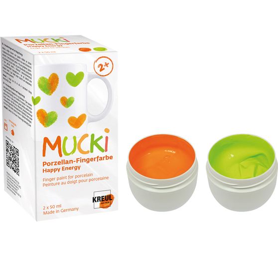 MUCKI Porzellan-Fingerfarben-Set, 2 x 50 ml